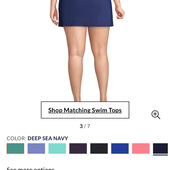 Land's End- Tummy Control- Deep Sea Navy Swim Skirt ~ Size: 22W - Picture 2 of 5